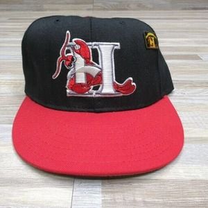 Vintage Hickory Crawdads Hat, Pro Line Sz 6 3/4 Fitted White Sox, Made USA MILB